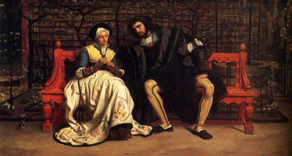 Faust and Marguerite in the Garden, by James Tissot (1861). (Wikimedia Commons/Public domain)