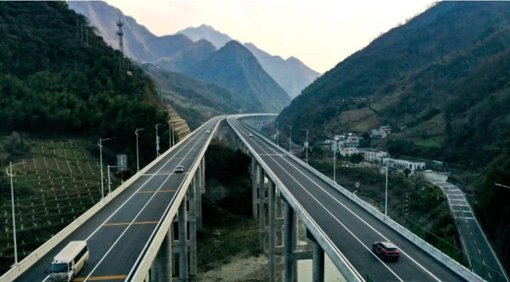 Chinese road works.