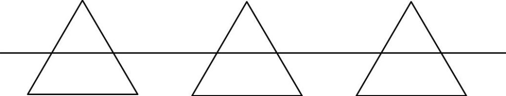 Three triangles.