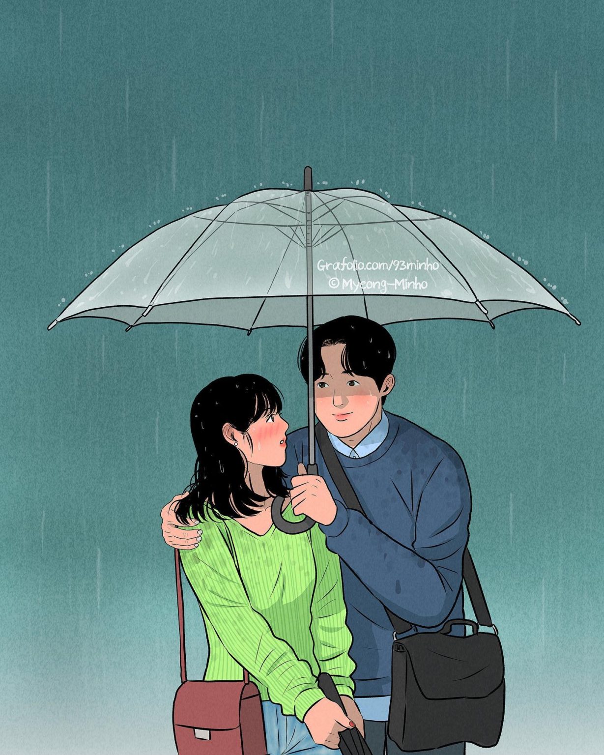 The art of Myeong-Minho and his portraits of love and relationships ...