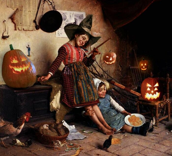 In honor of Halloween Digital artists terrorize their skills in classic paintings 61712b5e16d69 700