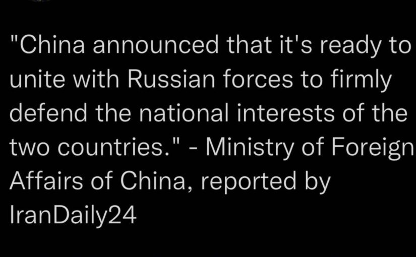 Big News regarding China and Russia