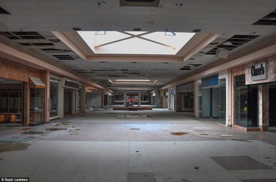 abandoned malls puddles