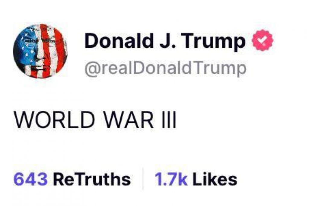 Trump TruthSocial WW3 2 large