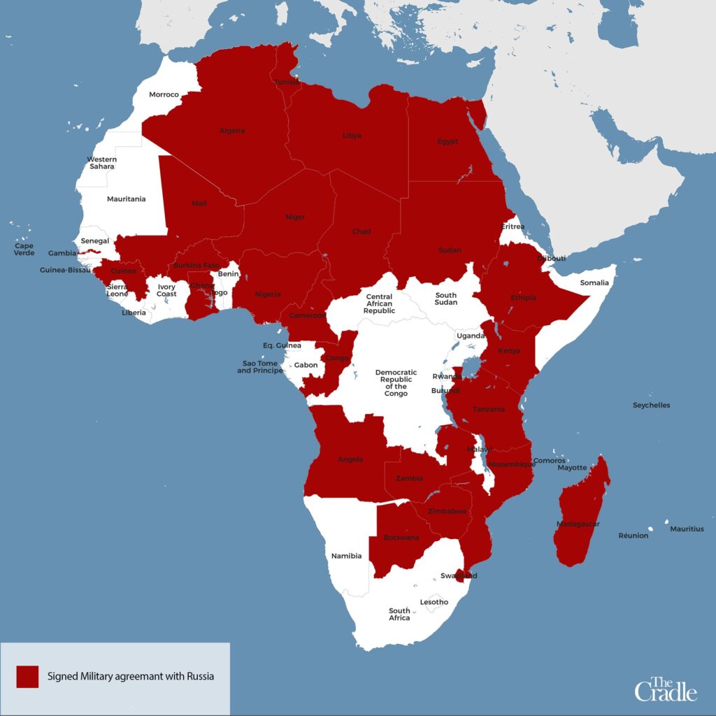 African countries with russian military agreements