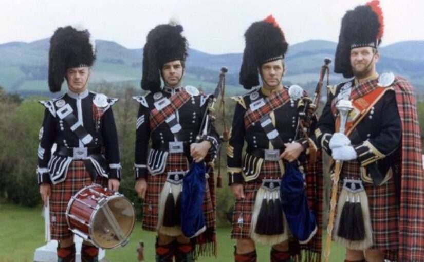 A full Scottish kilt ensemble