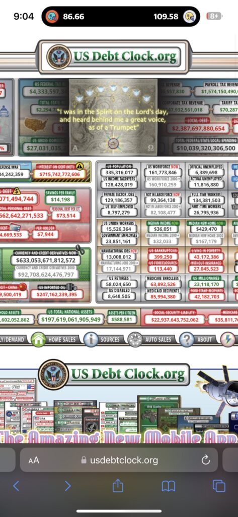 Debt Clock Full Page 10 08 2023