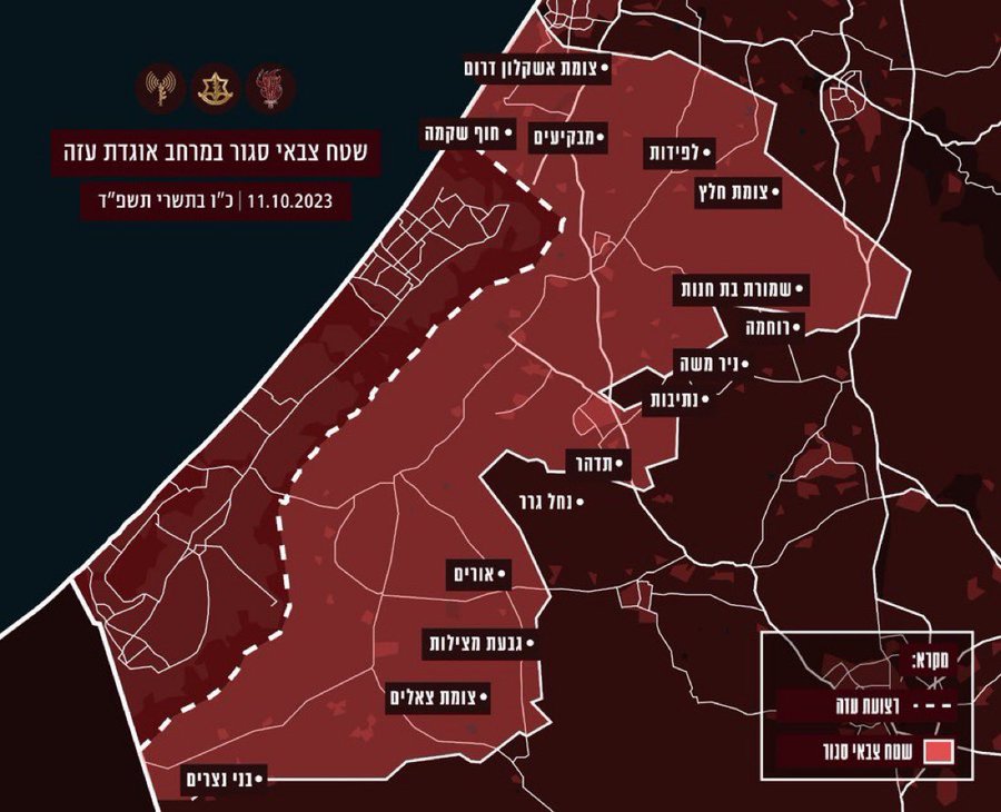 IDF Gaza Map