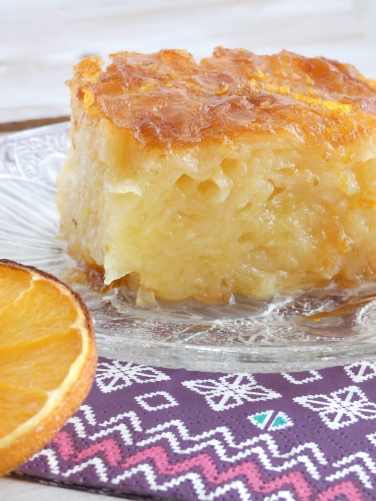 Greek Orange Cake in Orange Syrup Pontica