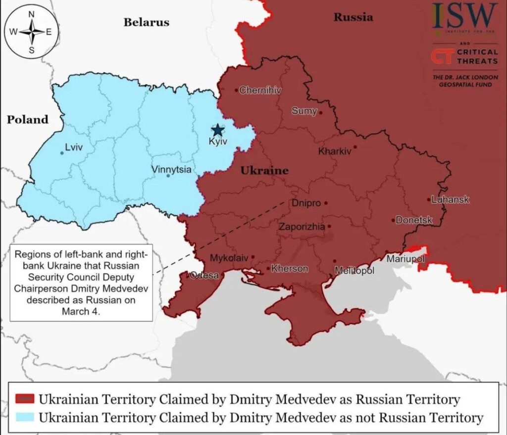 Medvedev map future Ukraine
