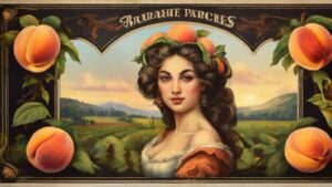 Default Imagine a Baroque box label for farm fresh peaches wit 0