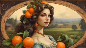 Default Imagine a Baroque box label for farm fresh tangerines 2