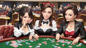 Default cute kittens at a poker table playing poker 2