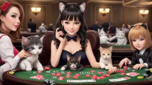 Default cute kittens at a poker table playing poker 2(2)