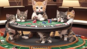 Default cute kittens at a poker table playing poker 3(2)