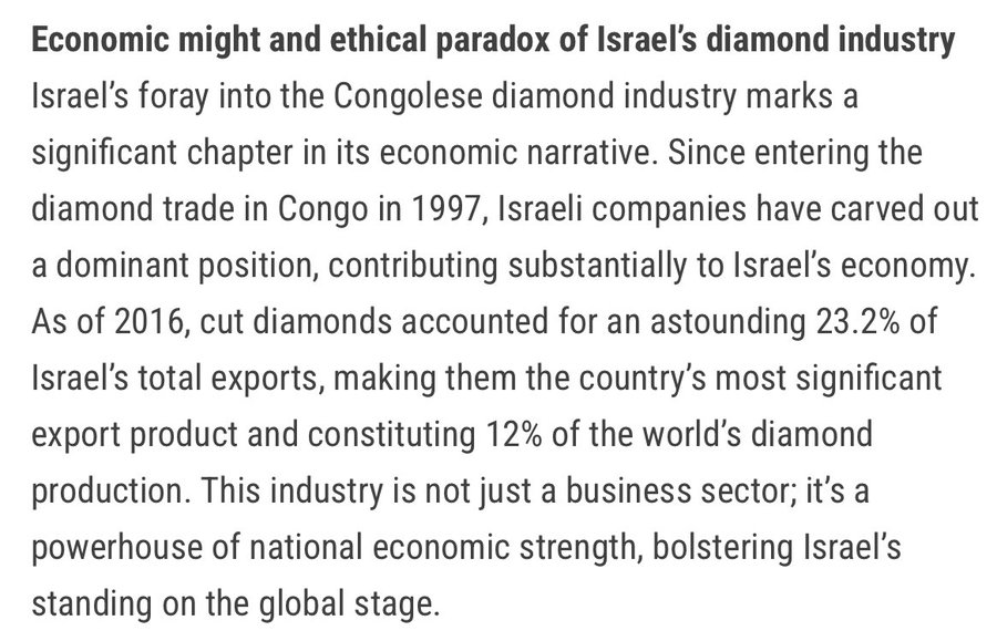 Israeli Congo Diamond Trade