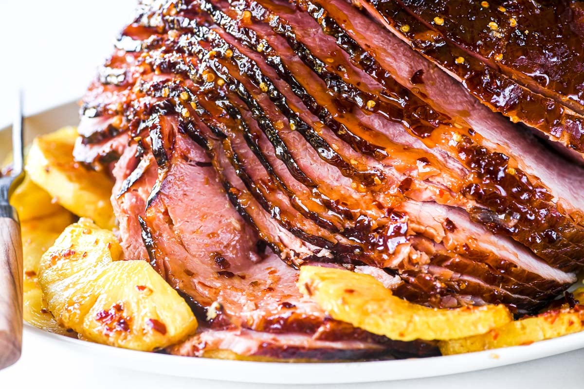 Sweet chili pineapple glazed ham 2508 April 06 2023