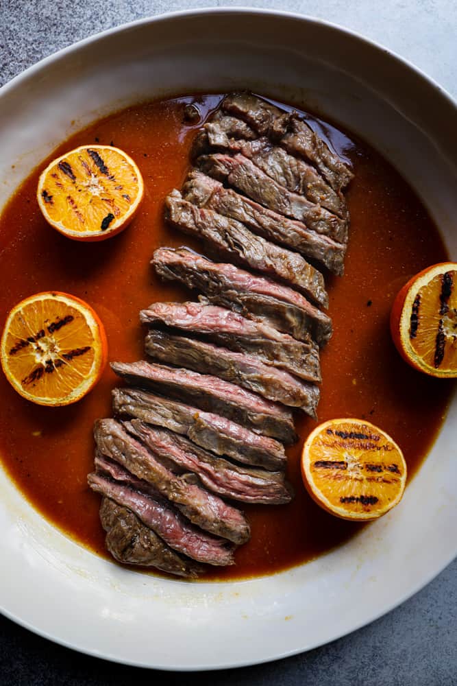 Orange Toasted Sesame Grilled Skirt Steak 1