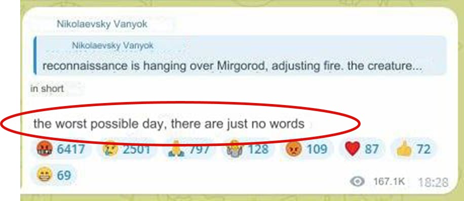 Ukraine Social Media Mirgorod Losses