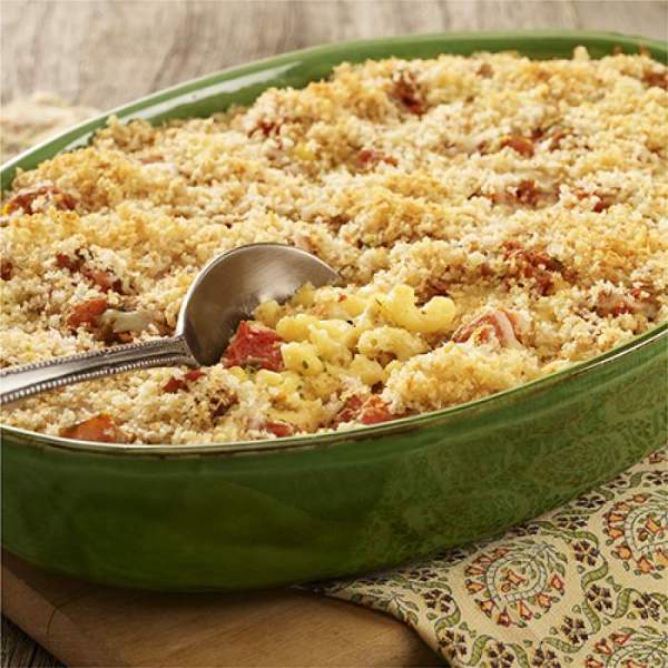 caprese macaroni cheese