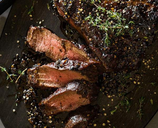 molasses pepper crusted beef