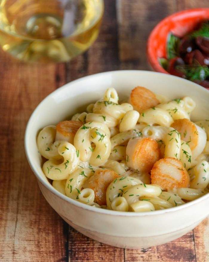 seared scallop cavatoppi