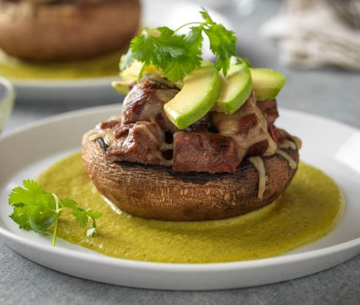 steak stuffed portobello