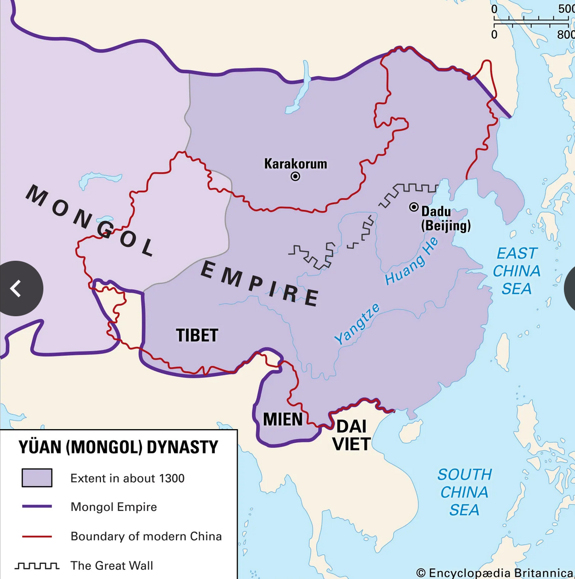 Genghis Khan empire assimulated by China