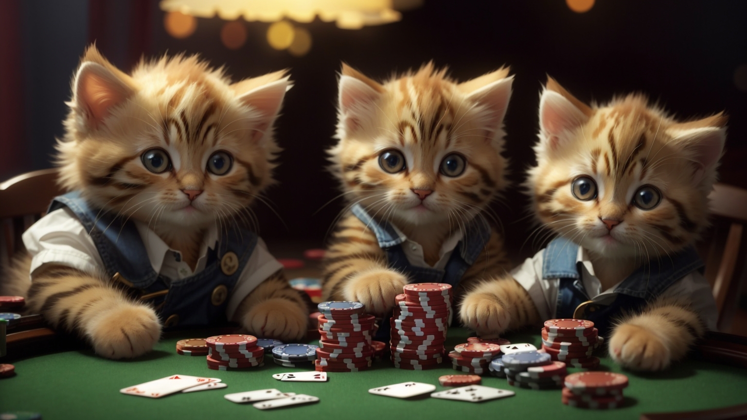 Default cute kittens playing poker together 2