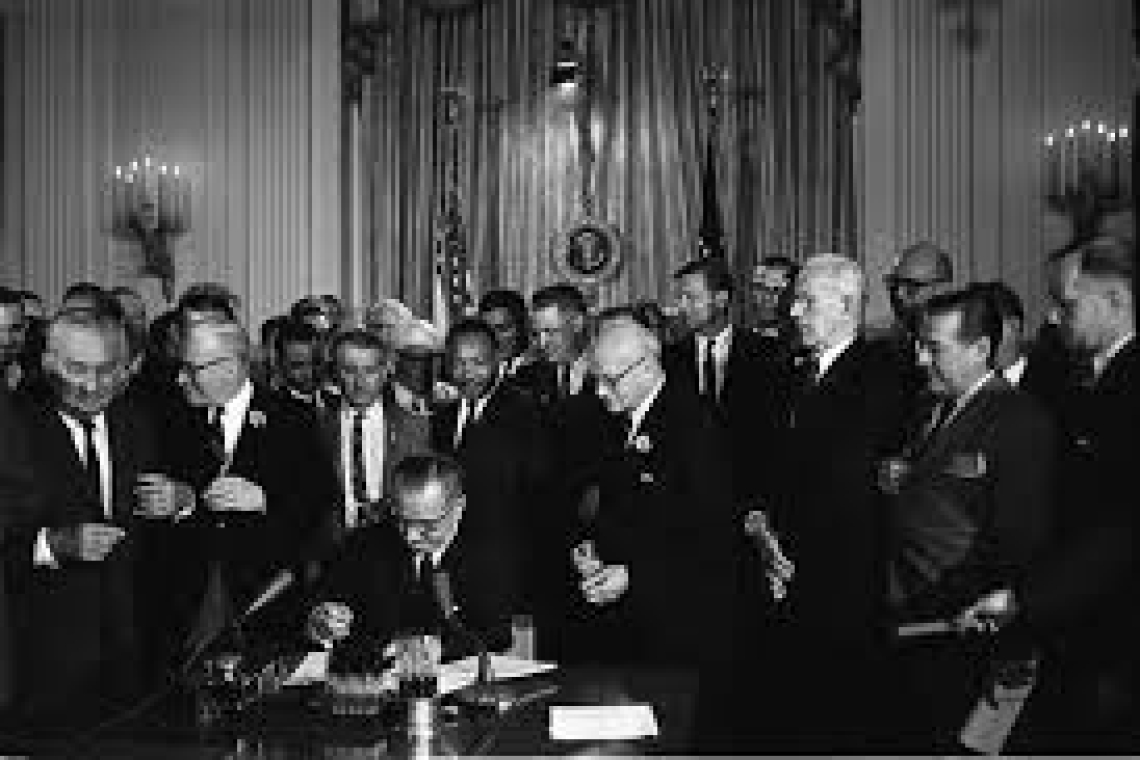 Lyndon Johnson Ordering Affirmative Action large