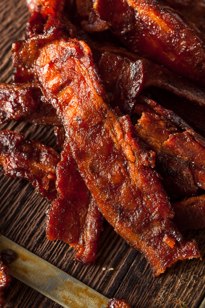 Homemade Dried Barbecue Bacon Jerky