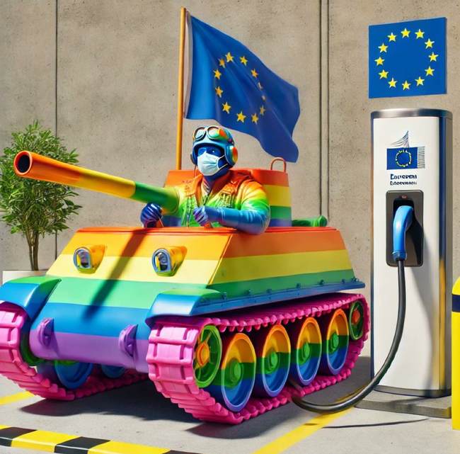 NATO rainbow electric tank
