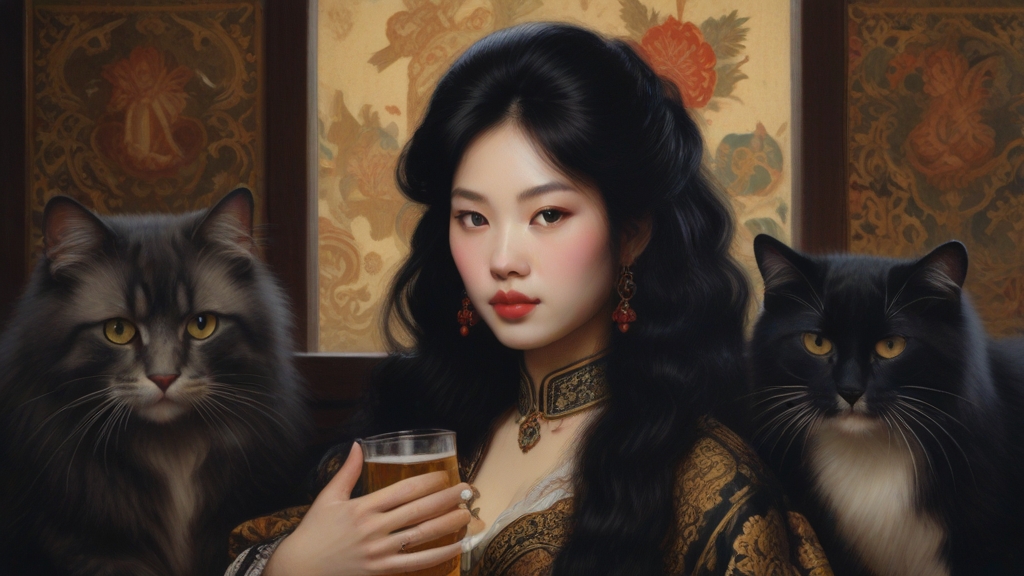 Default a Baroque label showing an attractive 25 year old Shan 0