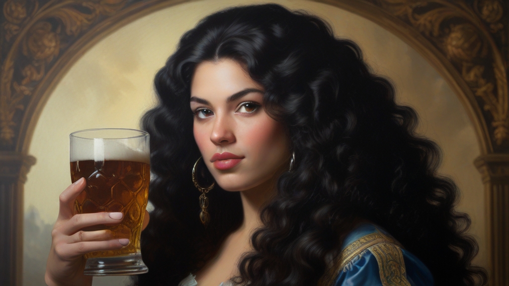 Default a Baroque label showing an attractive 25 year old Texa 1