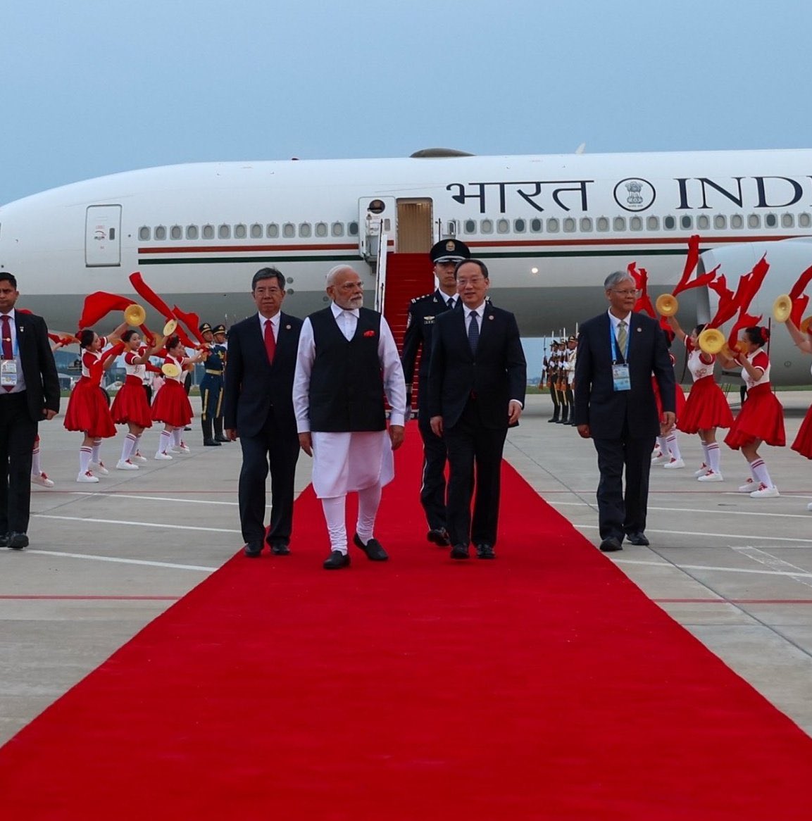 Modi arrives Tianjin