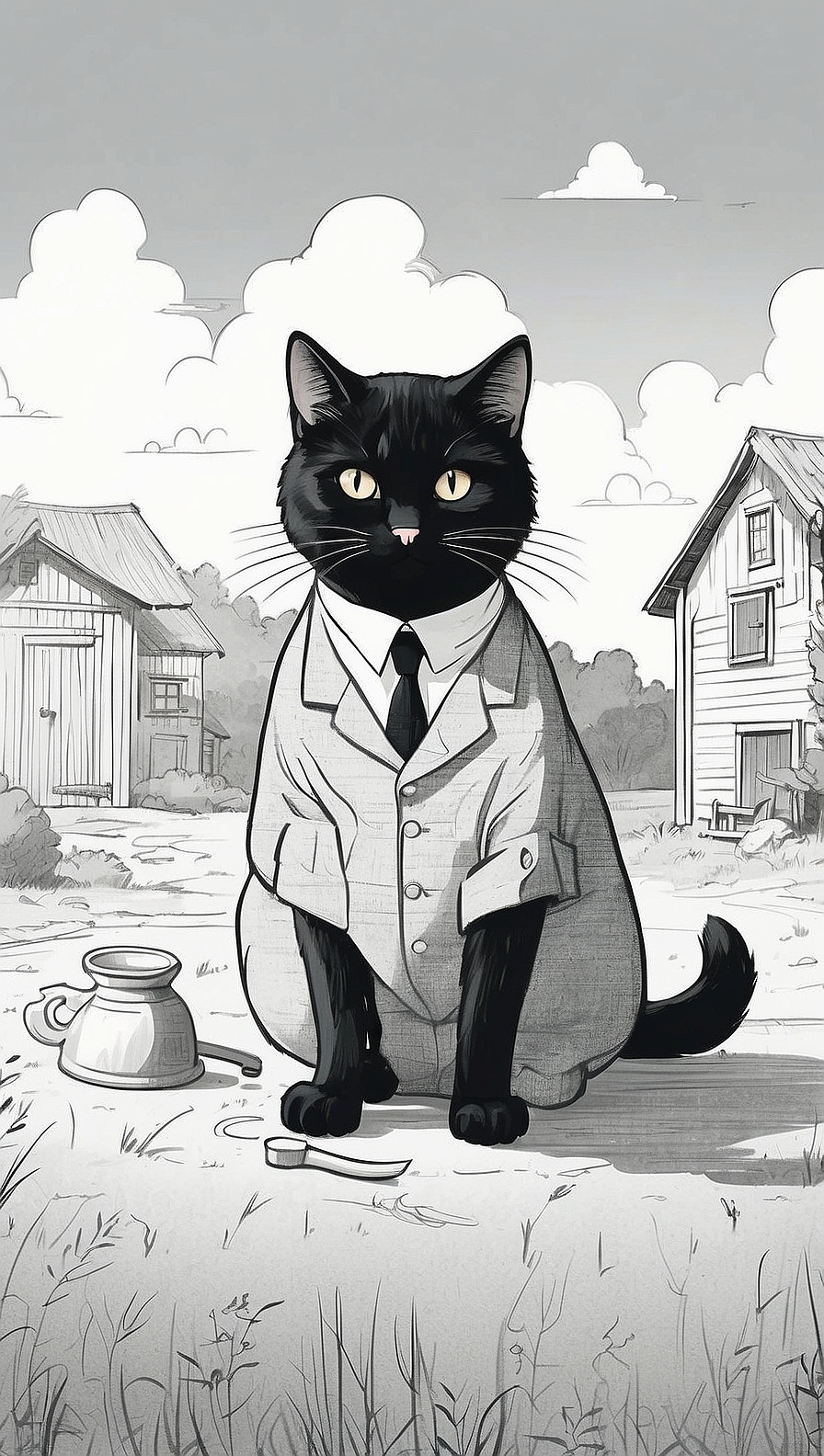 SDXL 10 Style KeywordsBlackandwhite line drawing childrens boo 4(1)