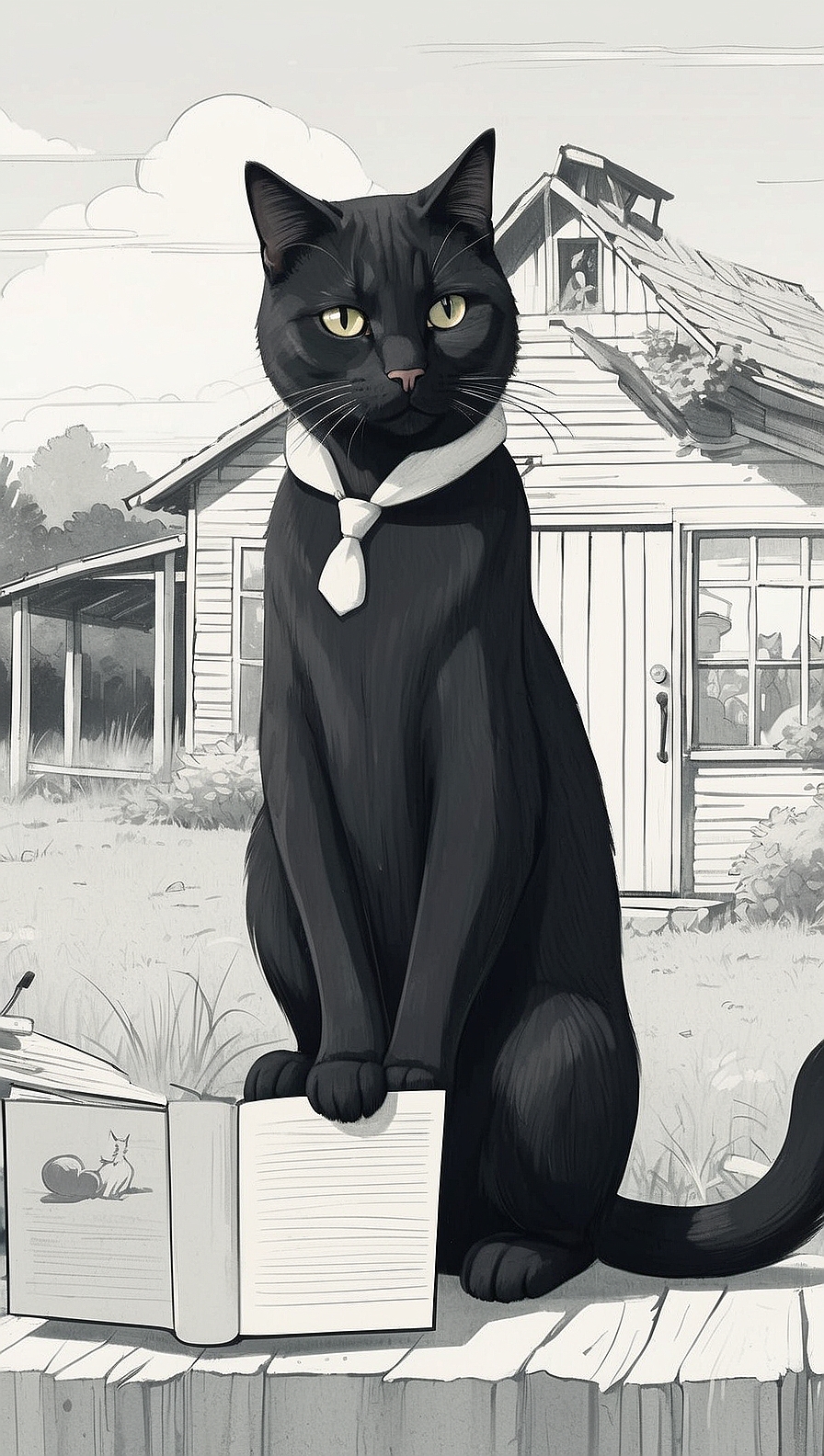 SDXL 10 Style KeywordsBlackandwhite line drawing childrens boo 7(1)