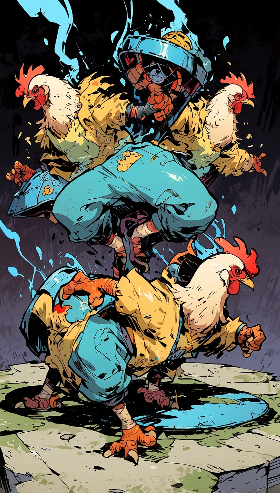 Leonardo Anime XL break dancing chickens 3