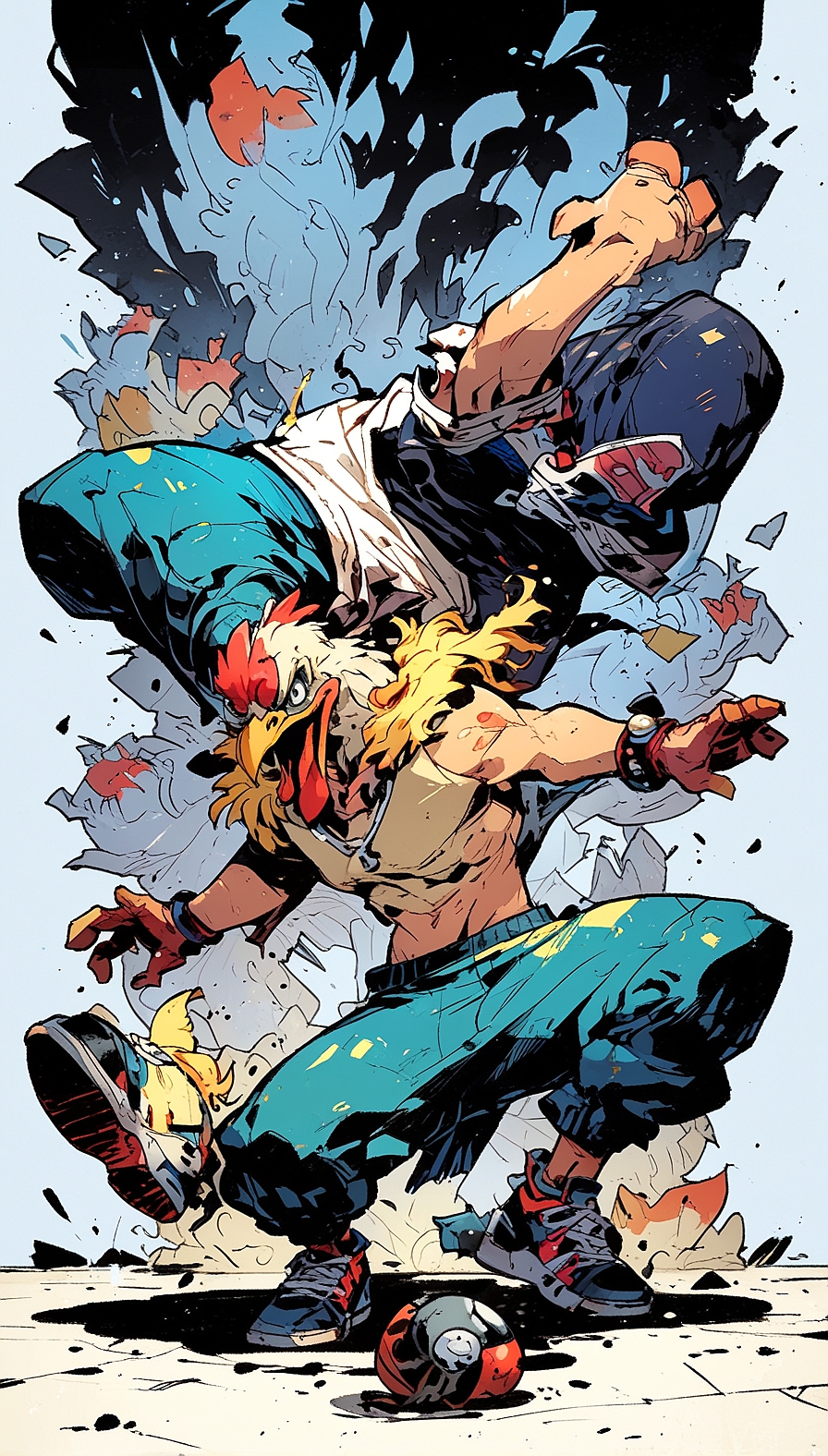 Leonardo Anime XL break dancing chickens 5