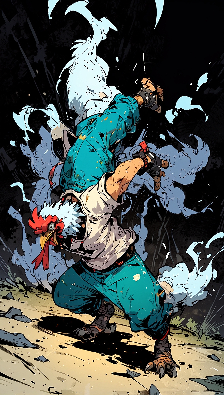 Leonardo Anime XL break dancing chickens 6