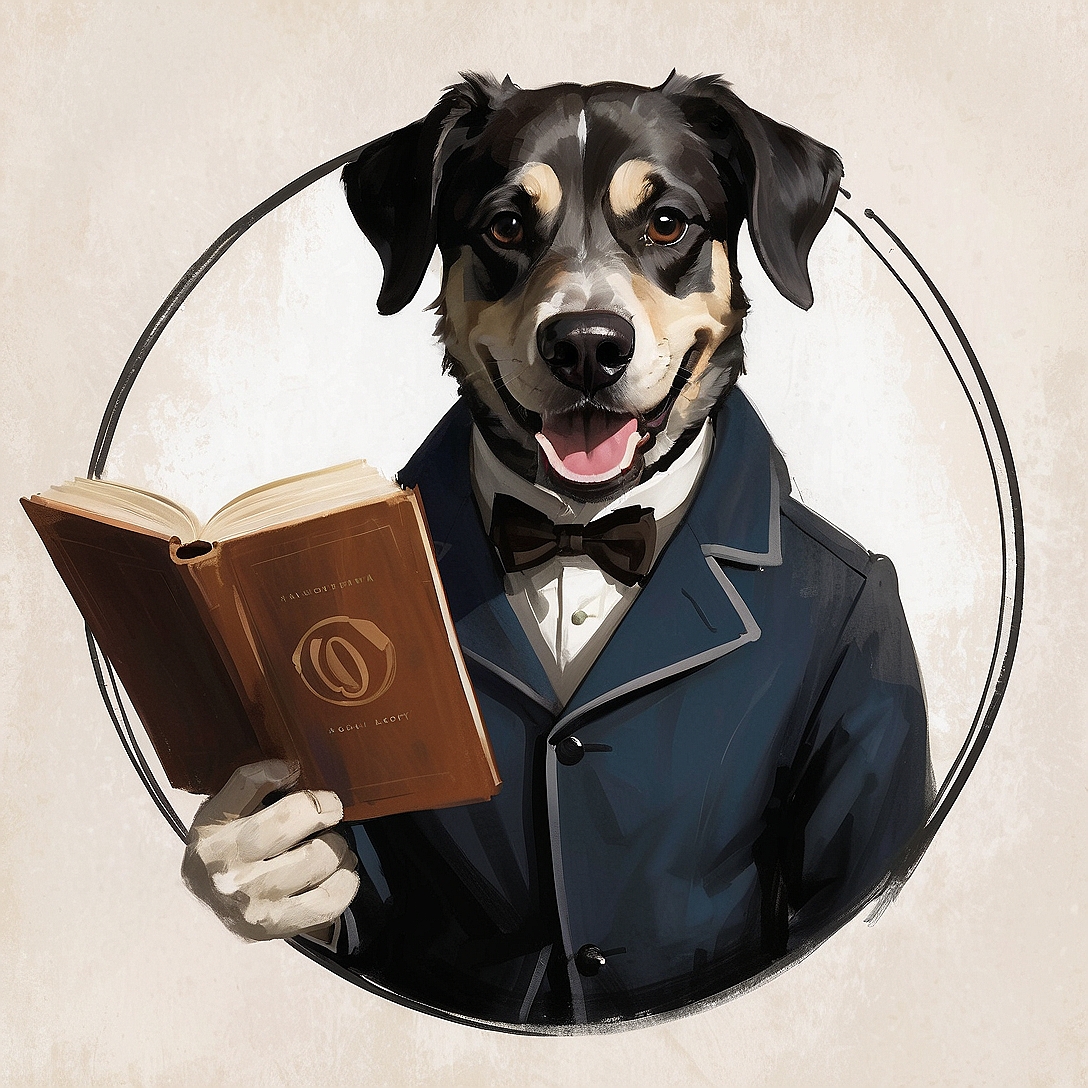 SDXL 10 Vintage gentleman logo a grinning dog wearing a profe 3