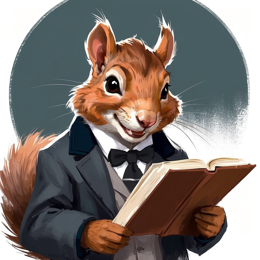 SDXL 10 Vintage gentleman logo a grinning squirrel wearing a 1