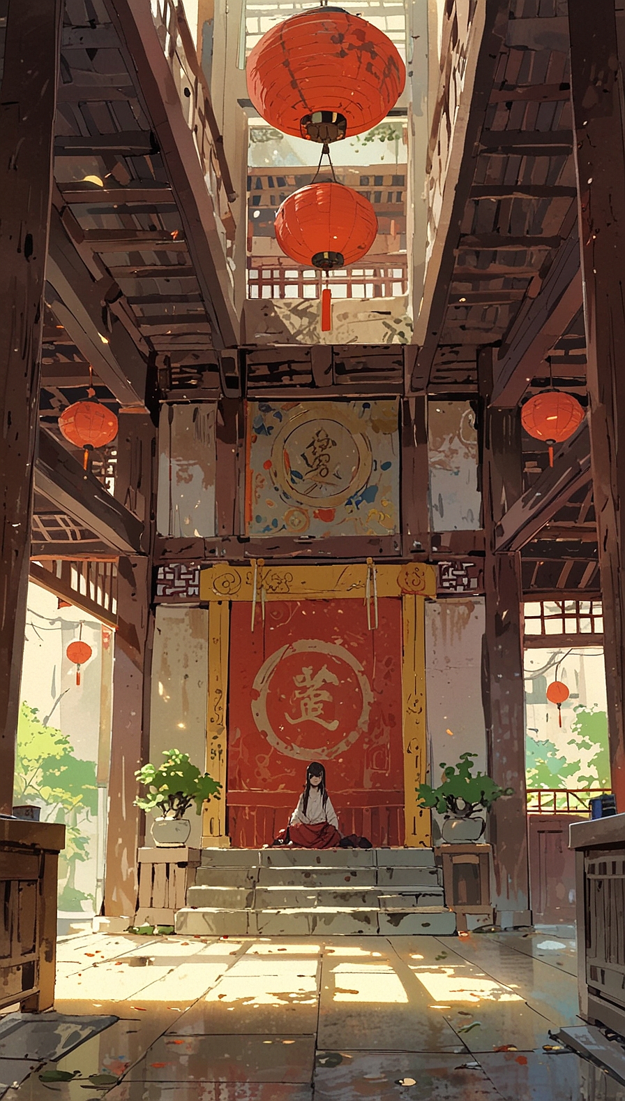 Leonardo Anime XL a beautiful day inside of China showing a tr 0