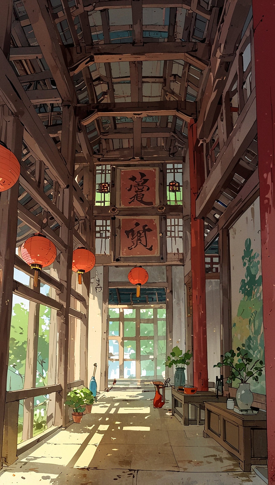 Leonardo Anime XL a beautiful day inside of China showing a tr 1