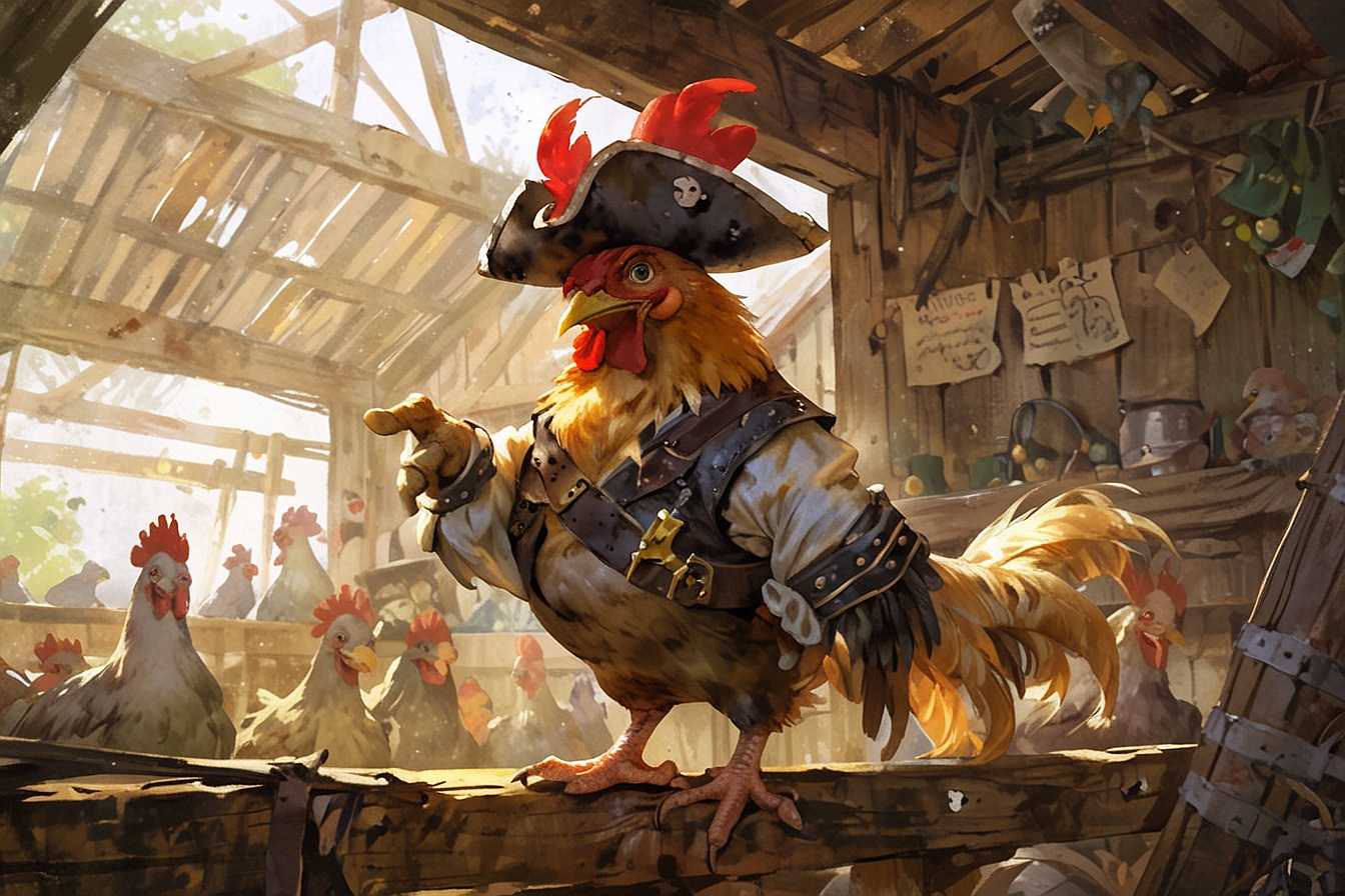 Leonardo Anime XL A baroque style illustration of a chicken th 4(1)