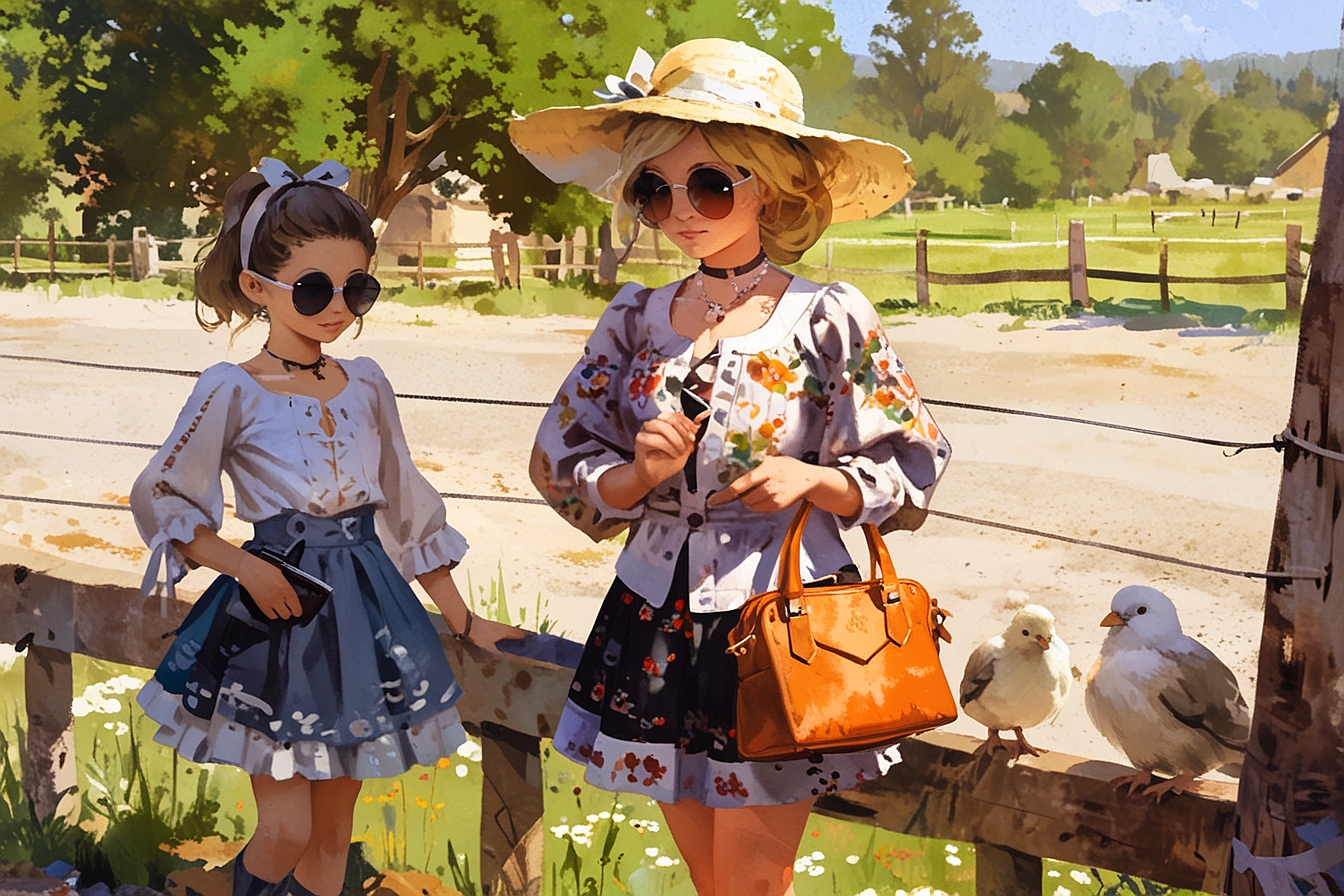 Leonardo Anime XL A baroque style illustration of three califo 6