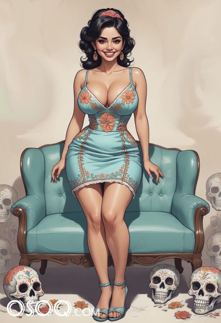 dia de los muertos calavera cartoon caricature drawing