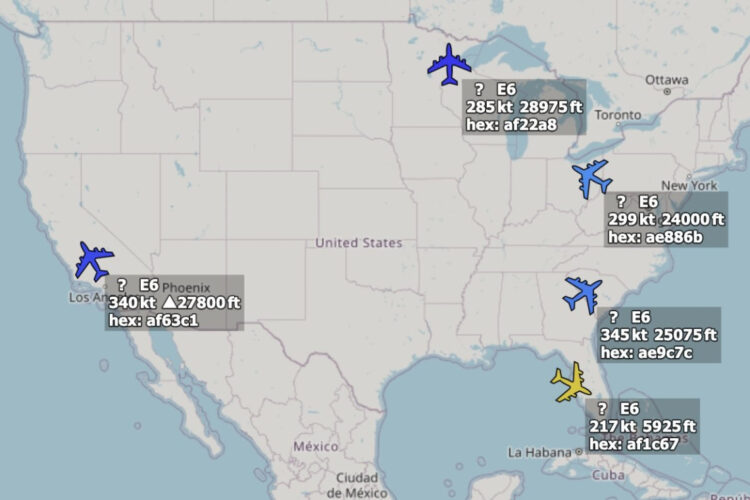 five e6 doomsday planes over conus large five e6 doomsday planes over conus large